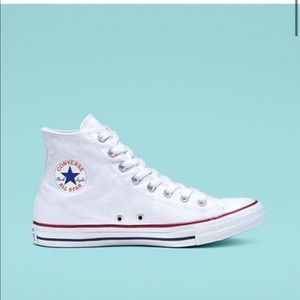 Converse white classic high tops chucks